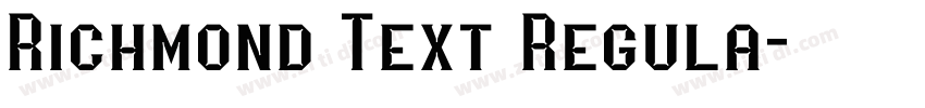Richmond Text Regula字体转换